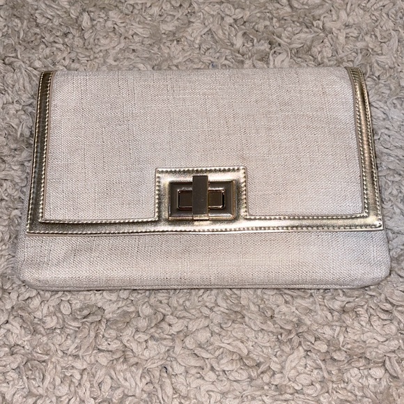WHBM tan purse/clutch